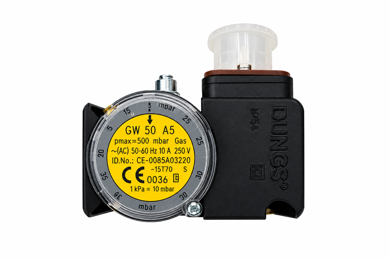 Original Karl Dungs GW 50 A5 Gas Pressure Control Switch (5–50 mbar) for Industrial Gas Burners & Boiler Protection Systems