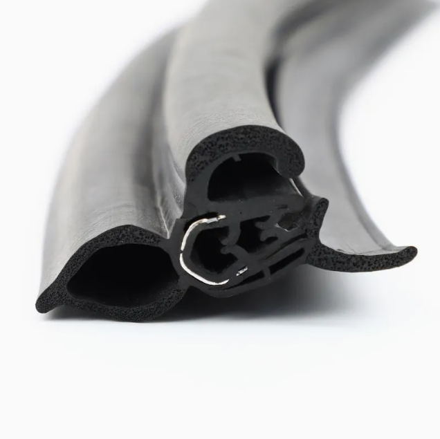 High-Rebound Closed-Cell EPDM Sponge Bulb with Reinforced Steel Latch Skeletal Structure